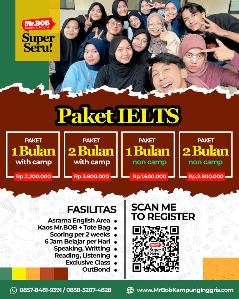 Paket IELTS di Mr.BOB Kampung Inggris Pare