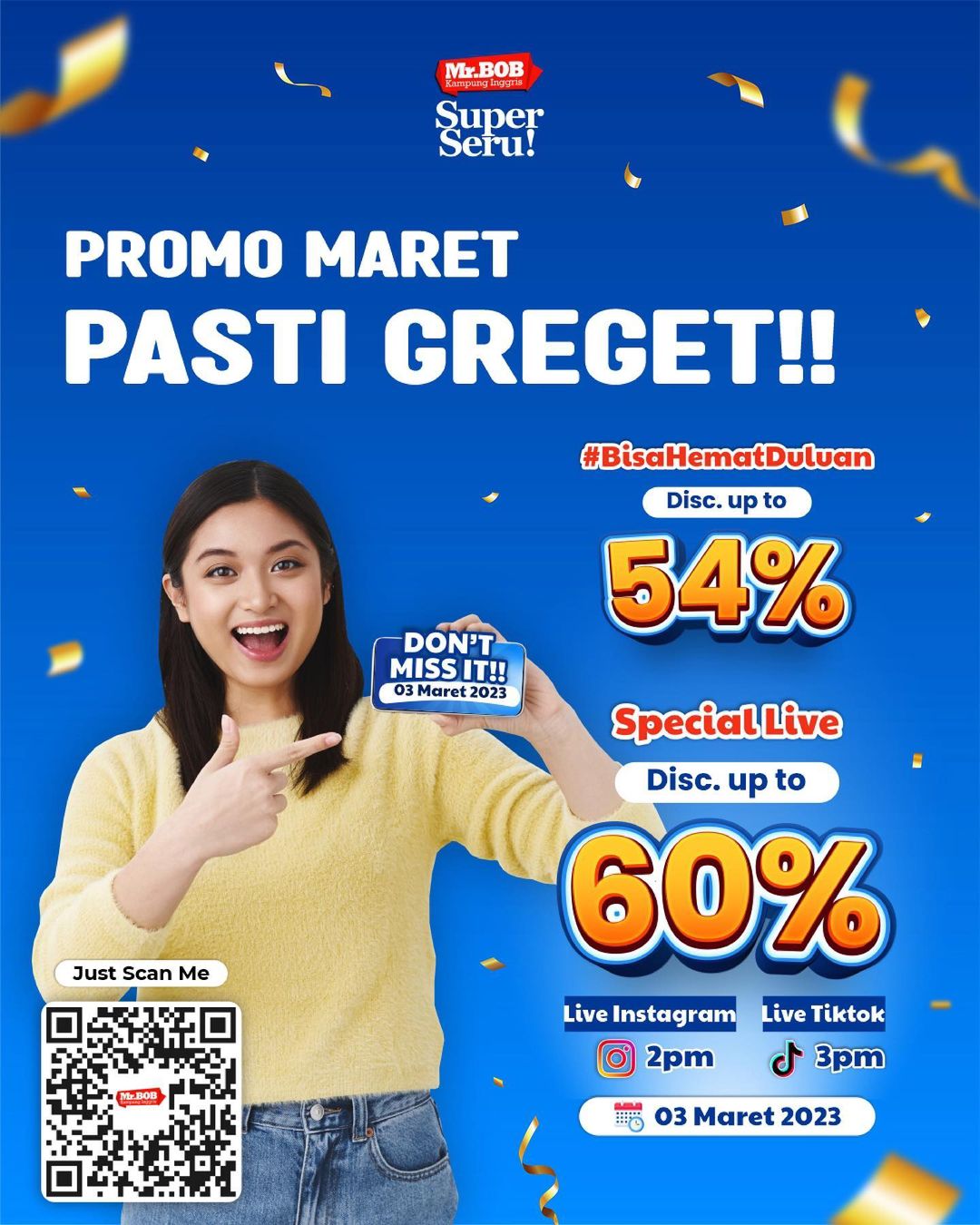 Promo Maret Pasti Greget di Mr.Bob Kampung Inggris