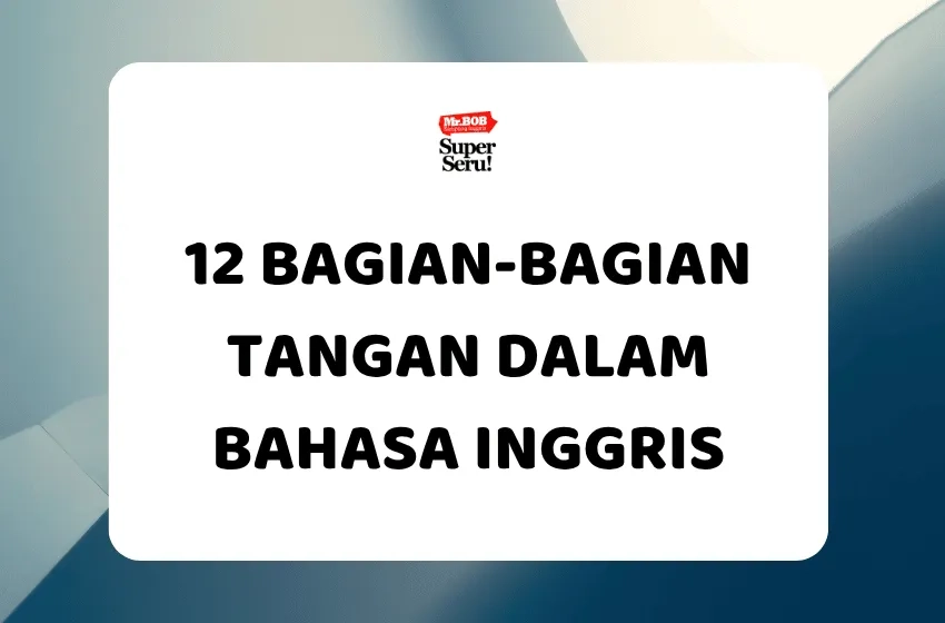 12 Bagian-Bagian Tangan dalam Bahasa Inggris